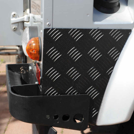 Kit Protezioni Cantonali Posteriori Defender 90/110 | Alluminio 3 mm