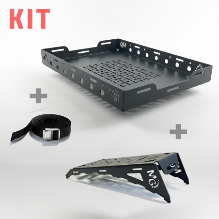 SET: Universal wheel mount + Spare Wheel Tray + Strap