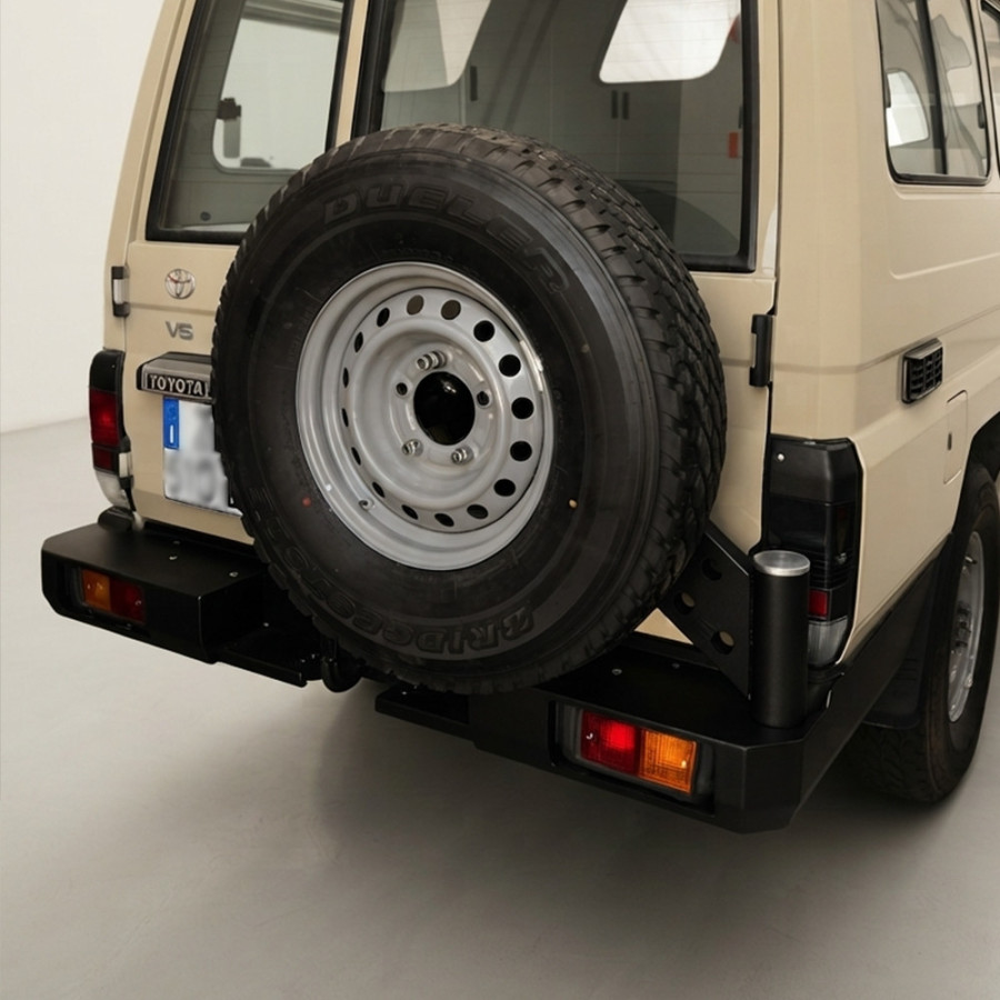 Paraurti Posteriore con Cantonali Allungati per Toyota Land Cruiser 76 / 78 Series (2007+) | MG Off Road