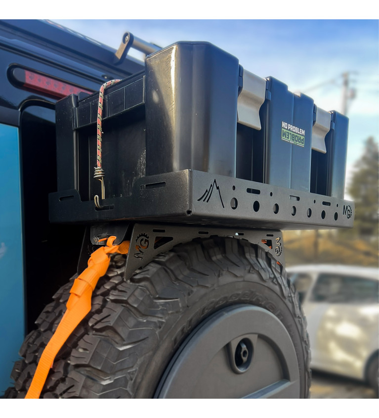 Piattaforma per Ruota di Scorta Overland in Acciaio | Made in Italy, EU